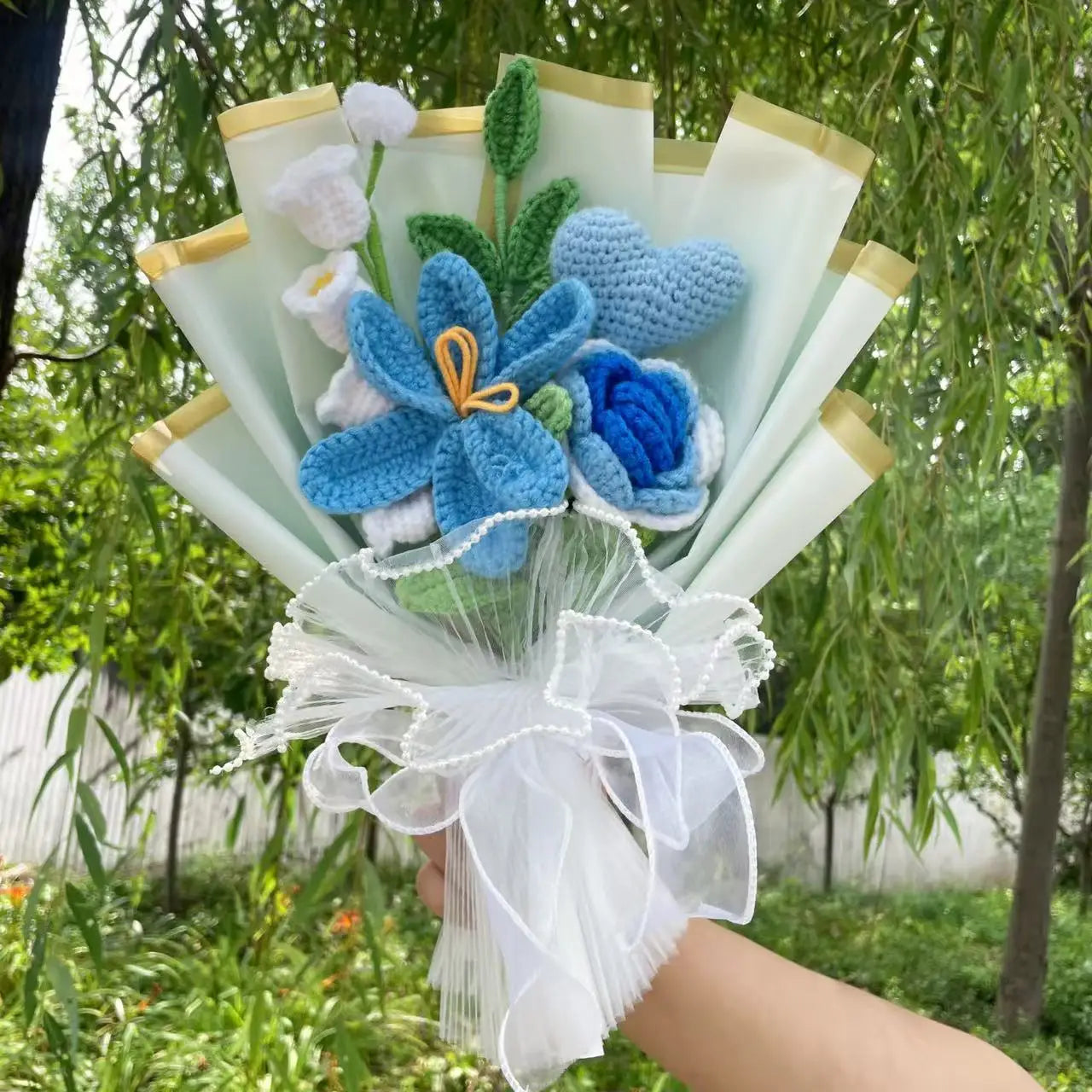 Eternal LilyBloom - Handmade Crochet Flower Bouquet