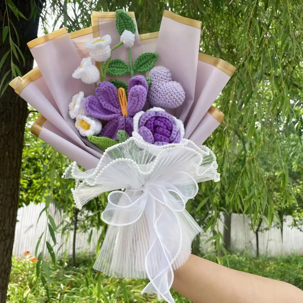 Eternal LilyBloom - Handmade Crochet Flower Bouquet