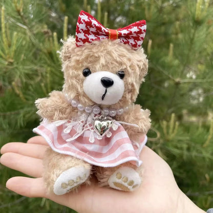 Teddy Bear Charm | Cute Mini Plush Accessory with Bow & Heart Pendant