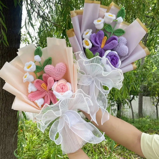 Eternal LilyBloom - Handmade Crochet Flower Bouquet