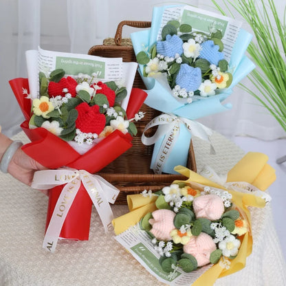 Forever Tulip Whisper – Knitted Flower
