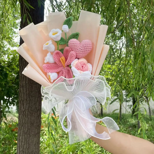 Eternal LilyBloom - Handmade Crochet Flower Bouquet