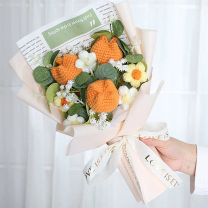 Forever Tulip Whisper – Knitted Flower